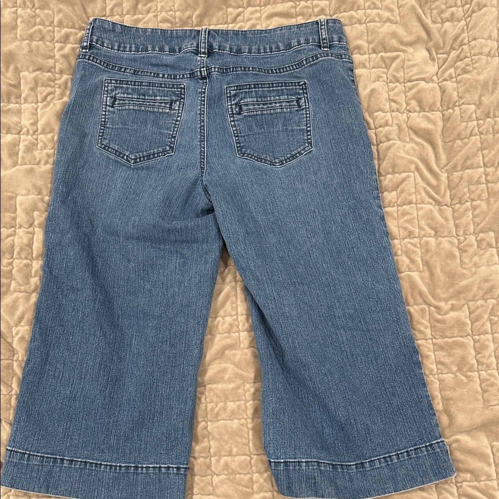Apt. 9 Women's Cropped Flare Jeans in Blue - Picture 2 of 4